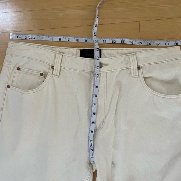 Rolla’s Relaxo Relaxed Fit Raw Hem Jeans in Salt 36 NWT - Picture 2 of 13